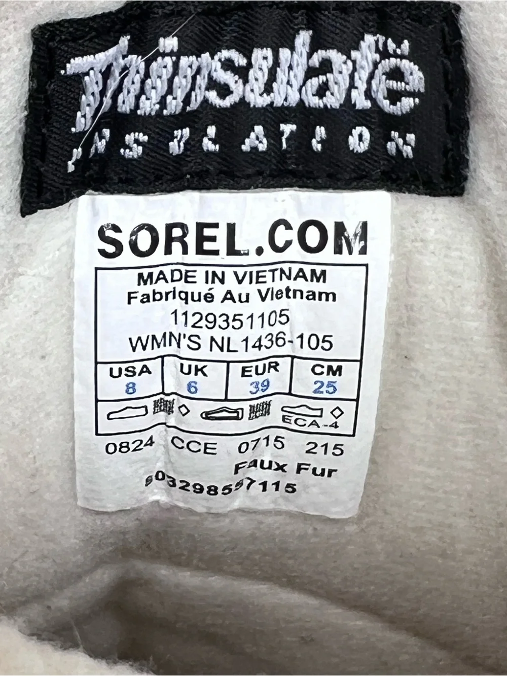 Sorel Cumberland Womens 8 Winter Boots White Black Insulated Snow NL1436
